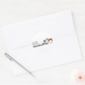 Sticker Rond Marchandise de logo de PUPs (Enveloppe)
