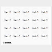 Sticker Rond Marchandise de logo de PUPs (Feuille)