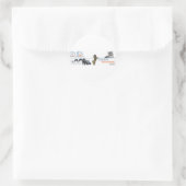 Sticker Rond Marchandise de logo de PUPs (Sac)