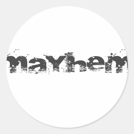 Sticker Rond Marchandise officielle du logo Mayhem (Devant)