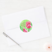 Sticker Rond Marchandises de jardin Pois doux roses (Enveloppe)