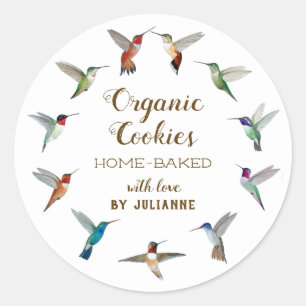 Sticker Rond Marchandises Faites Maison pour Colibris