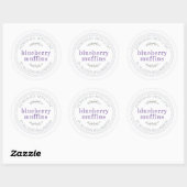 Sticker Rond Marchandises Rustiques faites maison au four Muffi (Feuille)