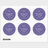 Sticker Rond Marchandises Rustiques faites maison au four Muffi (Feuille)