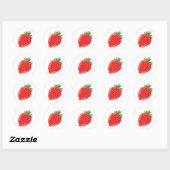 Sticker Rond Marchands de fraises (Feuille)