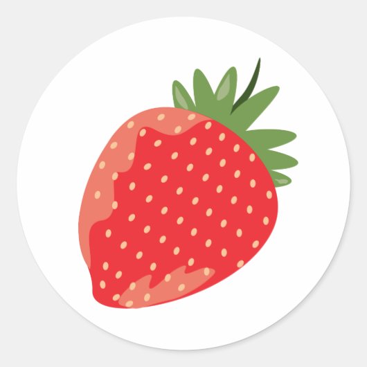 Sticker Rond Marchands de fraises (Devant)