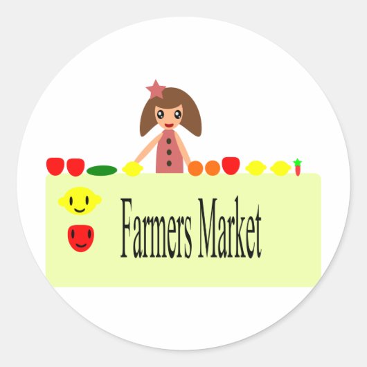Sticker Rond Marché agricole 2.0 51Z (Devant)