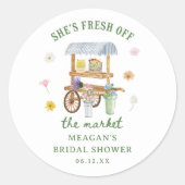 Sticker Rond Marché aux fleurs Frais du marché Enterrement de v (Devant)