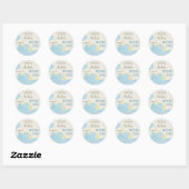 Sticker Rond Marche de plage (Feuille)