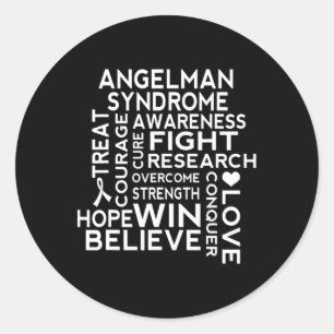 Sticker Rond Marche de sensibilisation au syndrome d'Angelman