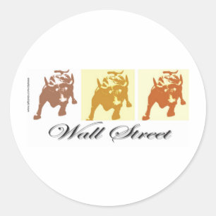 Sticker Rond Marché de Wall Street