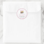 Sticker Rond Marché Frais Mariage Shower (Sac)