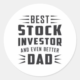Sticker Rond Marché stock Stock Investisseur Bull Trader Trader