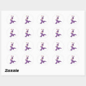 Sticker Rond Marche violet Blumaroo (Feuille)