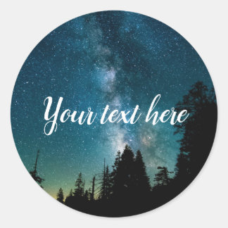Sticker Rond Marcher avec les étoiles