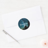 Sticker Rond Marcher avec les étoiles (Enveloppe)