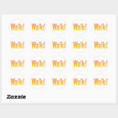 Sticker Rond Marcher Haut (Feuille)