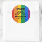 STICKER ROND MARCHES DE MUSTACHE GRATUITES (Sac)