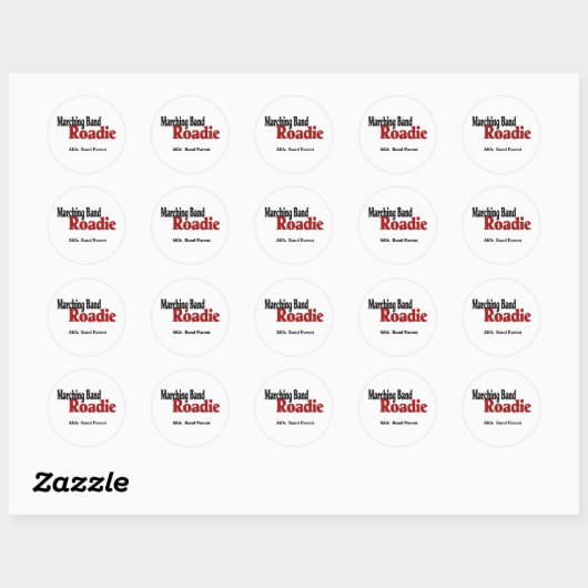 Sticker Rond Marching Band Roadie (Feuille)