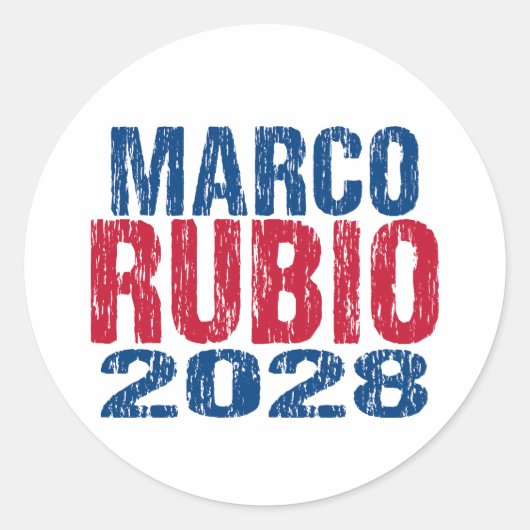 Sticker Rond Marco Rubio 2028 (déconseillé) (Devant)