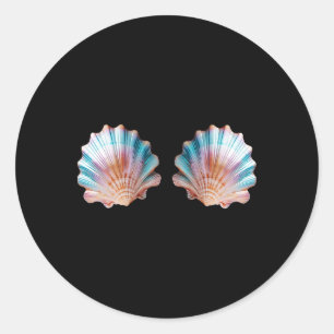 Sticker Rond Mardi du carnaval de Mermaid Mardi Gras