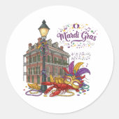 Sticker Rond Mardi Gras (Devant)