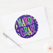 STICKER ROND MARDI GRAS (Enveloppe)