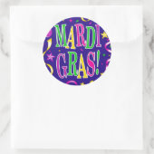 STICKER ROND MARDI GRAS (Sac)
