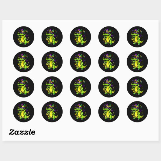 Sticker Rond Mardi gras (Feuille)