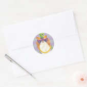 Sticker Rond Mardi Gras Chin japonais (Enveloppe)