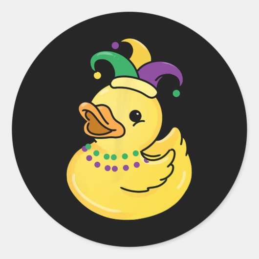 Sticker Rond Mardi Gras Duck (Devant)