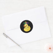 Sticker Rond Mardi Gras Duck (Enveloppe)