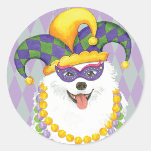 Sticker Rond Mardi Gras Eskie