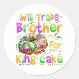 Sticker Rond Mardi Gras Filles Enfants Feront Le Commerce De Fr