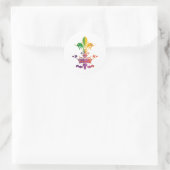 Sticker Rond Mardi Gras Fleur de Crown (Sac)