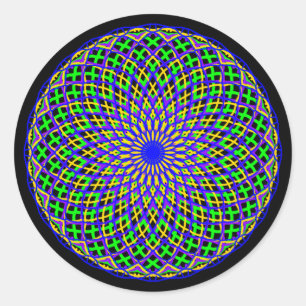 Sticker Rond Mardi Gras Folie