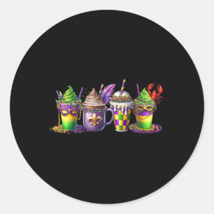 Sticker Rond Mardi Gras Gras Mardi Mardi Mardi Louveur de café