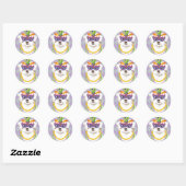 Sticker Rond Mardi Gras Maltese (Feuille)