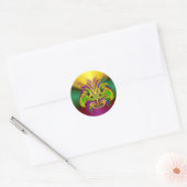 Sticker Rond Mardi-Gras-Mask-The-Queen (Enveloppe)