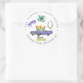 Sticker Rond Mardi Gras | Parade Drive-By Jeter Merci Favor (Sac)