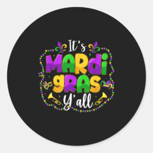 Sticker Rond Mardi Gras pour femmes enfants