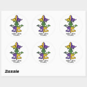 Sticker Rond Mardi Gras Pourcentage (Feuille)