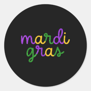 Sticker Rond Mardi Gras T Shirt Funny Mardi Gras Party Hommes