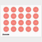 Sticker Rond Mardi motif tangerine collant rond (Feuille)