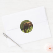 Sticker Rond Mare et Foie Thoroughbred 2 (Enveloppe)