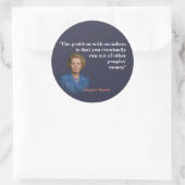 Sticker Rond Margaret Thatcher Citation Sur Le Socialisme Class (Sac)
