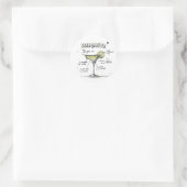 Sticker Rond Margarita Drink Recette Conception (Sac)