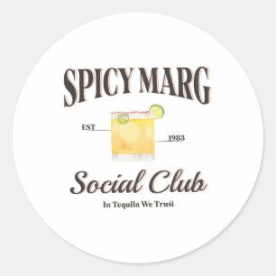 Sticker Rond Margarita Est épicée. 1983 Social Club À Tequila W