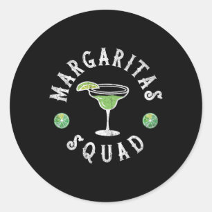 Sticker Rond Margarita Squad Funny Cinco De Mayo Hommes Femmes