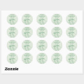 Sticker Rond Marges Et Bachelorette De Mariage (Feuille)